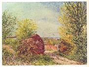Alfred Sisley Weg in Veneux-Nadon im Fruhling oil painting reproduction